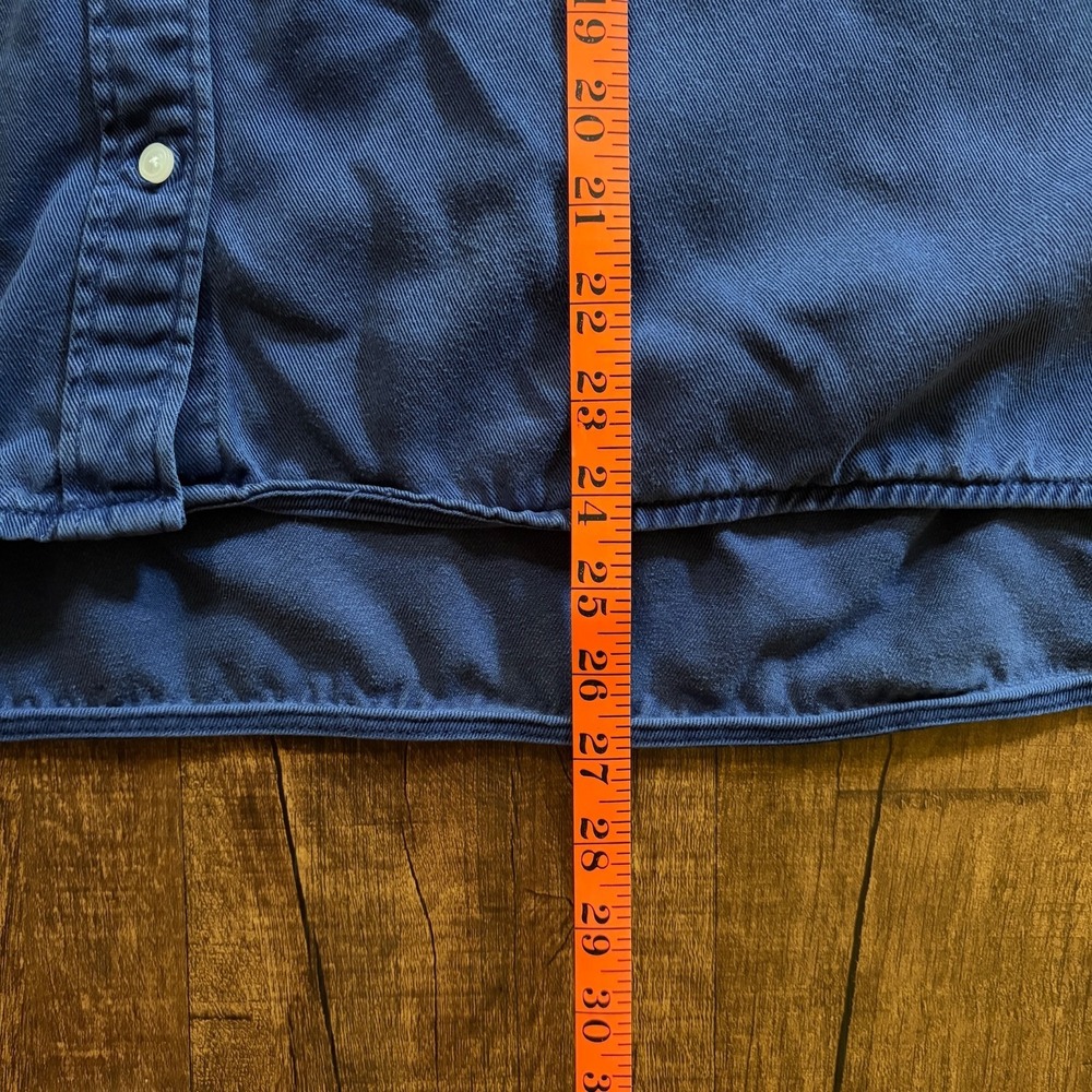 Everlane Button Up Shirt Womens L Blue 3/4 Sleeve Boxy Preppy Classic Minimalist - Picture 6 of 7